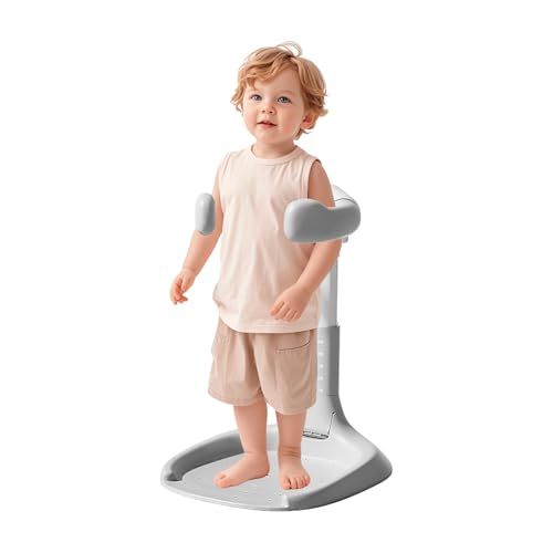 Soporte para ducha de bebé – 40 x 50 x 47 cm Altura ajustable Ayuda de ducha para niños pequeños | Soporte de seguridad plegable con reposabrazos, ayuda de baño para niños de 8 a 36 meses