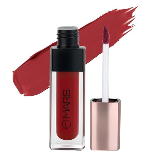 Image of Liquid Lipstick, Red, Matte Finish, Hydrating, Transfer-Proof, Smudge-Proof, Upto 12Hr Stay, Lightweight Mousse Formula, Doe Foot Applicator (LL20) (Secrecy - 10)