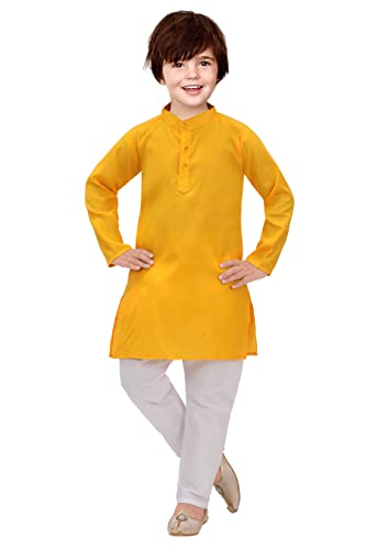 Image of KGN Boys Cotton Blend Regular Solid-Punjabi /Kurta Pajama Set | KGN07 |