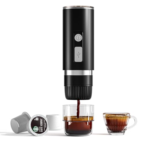 Tanniws Cafetera Portatil Capsulas Maquina Cafe Portatil Viaje 3-4 Minutos De Calefacción Para Coche, Para Acampar Espresso Machine Cafetera Cápsula De Espresso Maquina De Cafe Tanniws Cafetera Portatil Capsulas Maquina Cafe Portatil Viaje 3-4 Minutos De Calefacción Para Coche, Para Acampar Espresso Machine Cafetera Cápsula De Espresso Maquina De Cafe