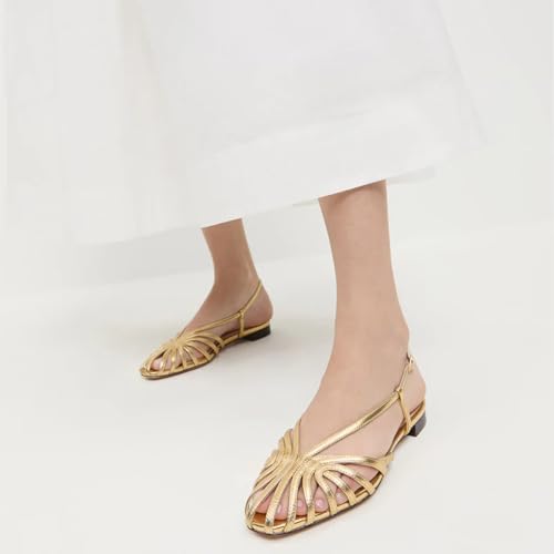 Slingback Flat Sandals for Women Comfort Round Toe Low heel Sandals Casual Summer Dress Shoes2