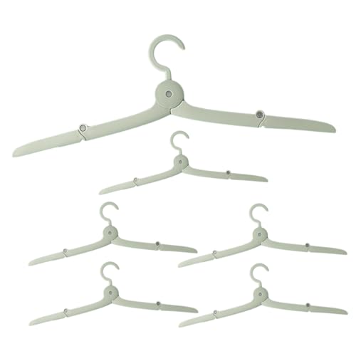 LALADEFIEE Travel Hangers Set 6 Pcs Metal Hangers Clamp Drying Rack Compact for Storage for Boys and Girls' Clothes