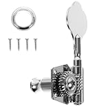 POPETPOP Elektrischer Bass Stimmwirbel Langlebiger Silberner Bass Tuning Key Peg Links Robustes...