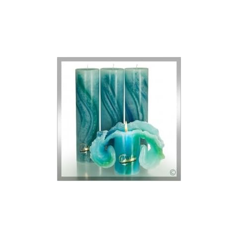 lLotuskerze Watercolour 28 CM Turquoise Cover