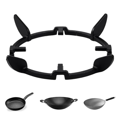 Omevett Support anneau en fonte pour plaque de cuisson à gaz, plaque de cuisson à gaz, plaque de cuisson à café, support pour wok de cuisine