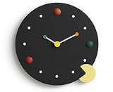 FJJRTWDG Modern Simple Pac-Man Round Analog Wall Clock, Battery Powered, for Home Wall Decoration, 13.8 Inch
