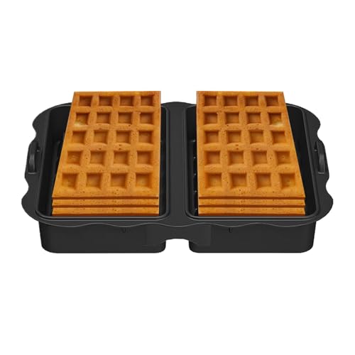 Molde para hacer pasteles, molde para magdalenas, molde para hornear gofres, fácil liberación y limpieza, resistente y flexible, 20,5 x 16,5 x 3 cm, para cocina