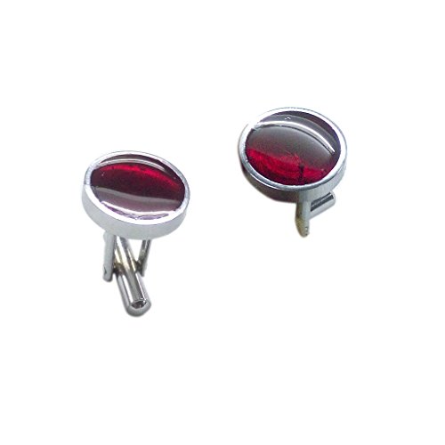 Image of BLACKSMITH Silver Round Cufflink for Men