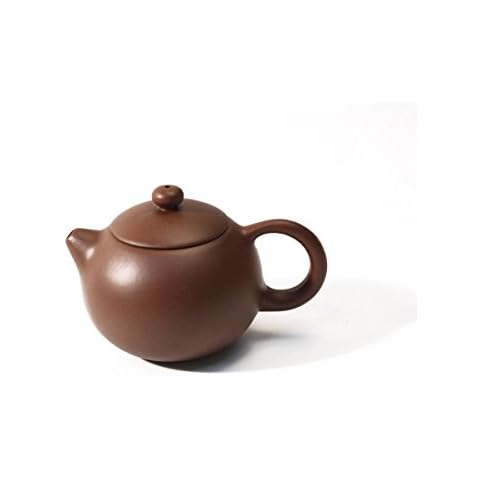 TEA SOUL Zisha 110 ml, Typical Chinese teapot Made of a Particular red Clay from Yixing, Ceramic, Brown Cover