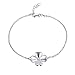 YL JEWELRY 925 en Argent Sterling et Cubique Zirconia Clover Bracelet pour les Femmes et les filles, 18-20cm