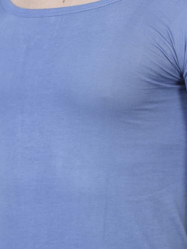 Image of Dollar Lehar Men Combed Cotton Round Neck with Sleeve Vest -Colour May Vary