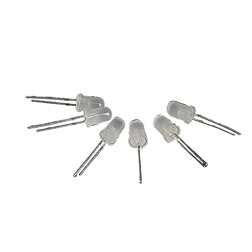 WHWRCADV 5 PCS Fog LED Diode F5 Blue Green Red White Yellow Light Emitting(Red)