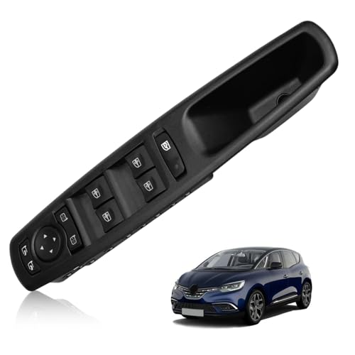 LDLRVeX Interrupteur Bouton Lève-vitre Électrique Pour Renault Scenic 2009-2022 Avant Gauche 809610017R, Contrôle Fenêtre Commutateur Principal Côté...
