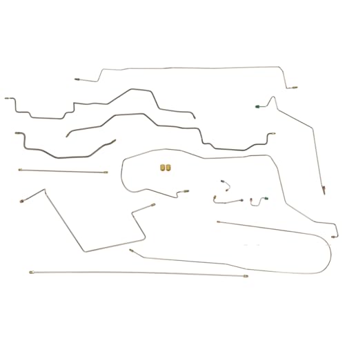 Inline Tube Compatible with 1994-97 Dodge Ram 1500 2/4WD All Cab/Bed Sizes w/Rear ABS Spicer Axle Complete Brake Line Kit, Stainless