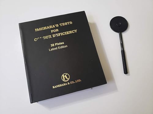 Cosmid Ishihara Test Chart Book for Color Deficiency 38 Plates with User Manual and One Eye OCCLUDER_154_Pack of 2