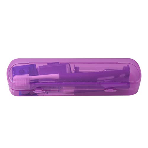 Image of Portable Orthodontic Toothbrush Kit for Orthodontic Patient Orthodontic Care Kit for Braces Interdental Brush Dental Wax Dental Floss Toothbrush Box Oral Care Kit Dental Travel Kit(Purple)