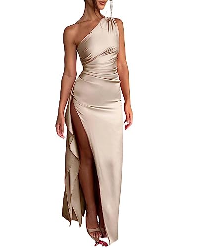 EVMILA Women's Sleeveless Suspender Bridesmaid Dress Open Back Slim Package Hip Skirt