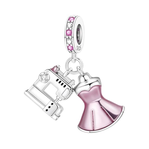 PANPOKI Pendentif sport et loisirs en argent sterling 925 pour femme – Musique, volley-ball, tennis de table, bowling, tennis, surf | pour bracelets et colliers à breloques, 1, Argent sterling, Zircon