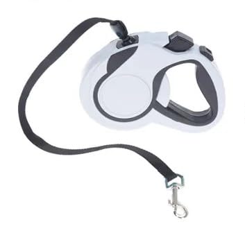 Correa para perros extensible – gris claro – 5 m hasta 20 kg