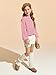 rrhss Girls Mock Neck Loose Knit Sweaters Kids Long Sleeve Slouchy Warm Cute Fashion Pullover Tops 5-14 Years Pink