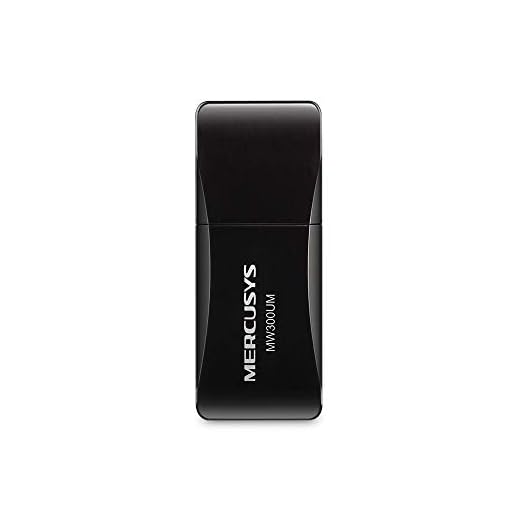 Mini Adaptador USB Mercusys MW300UM Wireless N 300Mbps, Preto