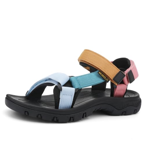 Image of Women's Hiking Sport Sandals Water Outdoor Athletic Shoes With Arch Support Adjustable Velcro Beach Shoes