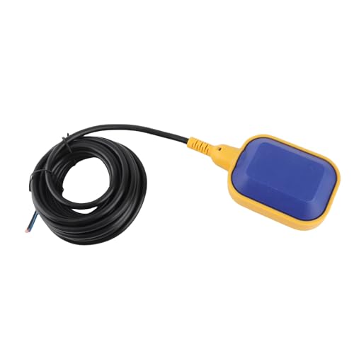 Ausla Interrupteur à Flotteur, Contrôle Automatique Niveau d'eau 250V 15A Câble 5M Pompe Submersible Réservoir Polypropylène Étanche Industriel