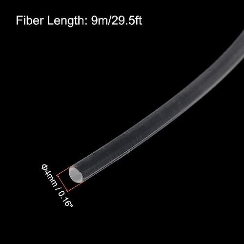 Image of MECCANIXITY PMMA Fiber Optic Light Side Glow Cable, 4mmx9m LED Transparent for Hotels, KTV, DIY Art, Home Decoration
