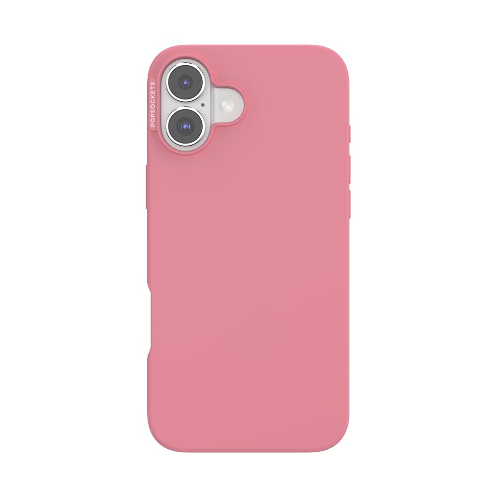PopSockets iPhone 16 Plus Phone Case with MagSafe, Wireless Charging Compatible, Pink - Putty