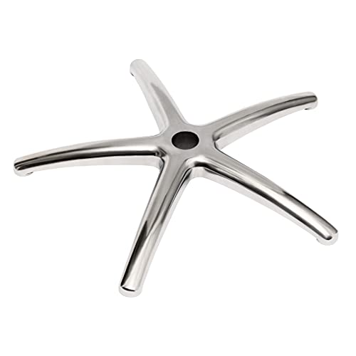 BiMi Base per sedia da ufficio in alluminio spazzolato, diametro 690 mm, con rotelle