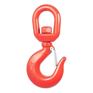 OUBUBY 5T Drehhaken Kranhaken mit Sicherheitsverriegelung