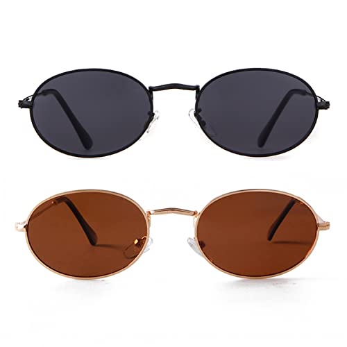 Image of GIFIORE Rimless Rectangle Sunglasses Retro 90s Frameless Sun Glasses Vintage Tint Lens Shades