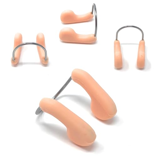 AQASKIN Stringinaso Nuoto Professionale - Tappo Naso Piscina - SCONTI QUANTITÀ - Sport in Acqua - Stringi Naso Bambini e Adulti - Unisex - Nuoto Sincronizzato - Quantità Confezioni: 1-10-25-50-100 PZ