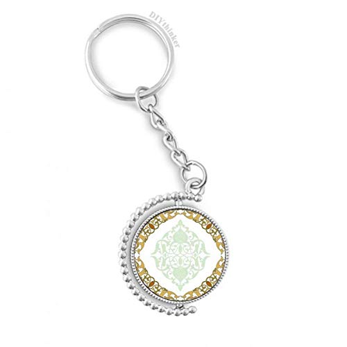Llavero giratorio con patrón barroco de flor: estilo elegante y funcional para tus llaves