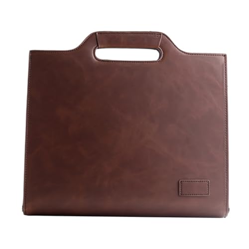 Sacoche vintage homme en PU imperméable iplusmile marron pour documents