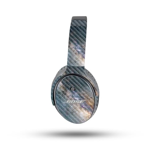 Image of MightySkins Carbon Fiber Skin Compatible with Bose QuietComfort 35 II Headphones - Galactic Landscape | Protective, Durable Textured Carbon Fiber Finish | Easy to Apply