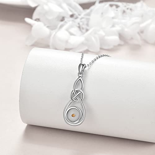Mustard Seed Necklace Sterling Silver Celtic Infinity Pendant Faith Jewelry Religious Gifts for Women Men2