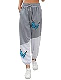 Blooming Jelly Women's Baggy Jogger Sweatpants High Waisted Sweat Pants Casual Color Block Lounge...