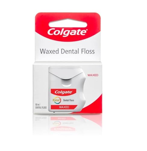 Colgate Waxed Dental Floss for Improved Mouth Health 50 Mtr Pack of 6