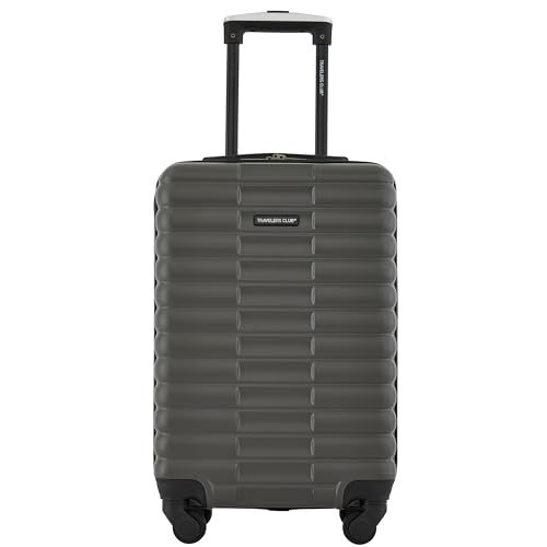 Image of Travelers Club 22-Inch Gilroy Rolling Hardside Carry-On Luggage, Dark Dull Gray