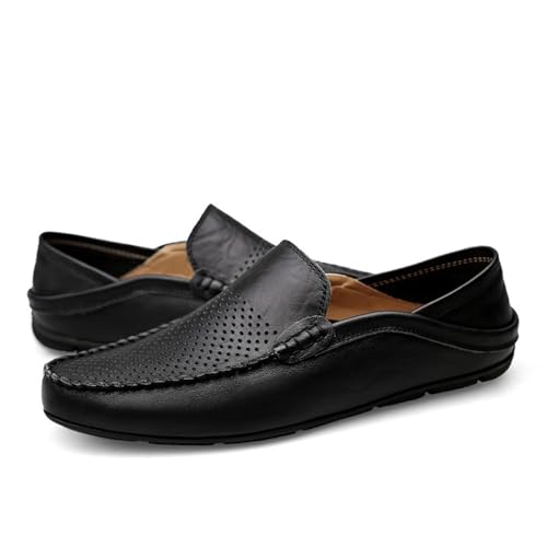 Dress Shoes for Men Men's Lightweight Breathable Leather Casual Loafers Slip-On Boat Shoes for Comfort and Style2