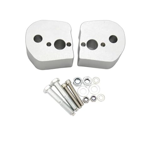 Base espaciadora de aluminio para manillar Yamaha FJR1300 acabado plata mecanizado