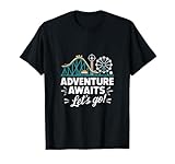 Theme Park Amusement Park Adventures Awaits Let's Go T-Shirt