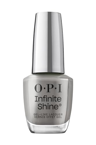 OPI Infinite Shine Nail Polish - Steel Waters Run Deep - Gel Like & Long Lasting Deep Grey Nail Polish - with Pre-Cured Gel Technology & OPI Pro-Wide Brush (15ml)