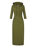 FEATURES - 3/4 Sleeve and Long Sleeve Pocket Maxi Long Dress,Pullover Hoodie Dress,Stripe/Solid Color Casual Dress. OCCASIONS - This Long Maxi Dress Suitable for Casual,Dating,Working,etc.Fit for Spring,Fall,Winter. STYLE - It's Sporty and Elegant al...