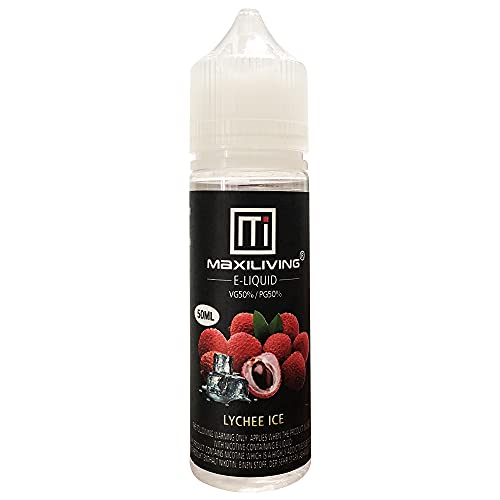 Maxiliving E liquid 50ml Vape Juice Vape Liquid ohne Nikotin (Litchi) Cover