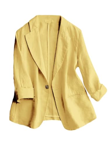 Mywinway - Giacca da donna casual, a maniche 3/4, leggera,