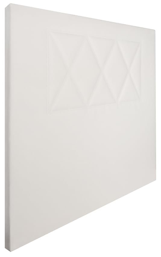 HOGAR24 ES | Cabecero Tapizado Ares| Cabezal de Cama Acolchado | Tapizado en Polipiel de Alta Gama | Color Blanco | Medida: 110x110x5 cm (Cama 105 cm)
