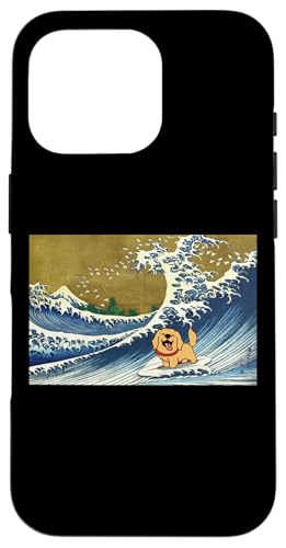 Funny Retro Vintage Surfing A Wave Golden Retriever Lover �X�}�z�P�[�X iPhone 16 Pro �p