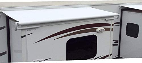 18oz White RV Slide Out Awning Fabric Replacement with Welded Bead - 5 Year Warranty - Heavy-Duty...